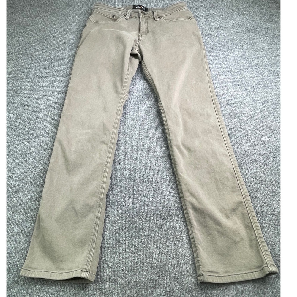 DU/ER N2X Relaxed Taper Pants Mens 30x32 Tan Khaki Performance Stretch‎ MFNR1002